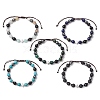 Gemstone Braided Bead Bracelets BJEW-JB11139-1