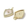 Brass Micro Pave Cubic Zirconia Pendants KK-G485-23B-G-2