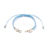 Half Finished Polyester Braided Pearl Bracelet AJEW-JB01128-03-1