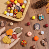 15 Styles Thanksgiving Day Food Grade Eco-Friendly Silicone Beads SIL-SC0002-36-3