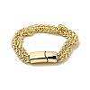 Men's Alloy Wheat Chains Double Layer Multi-strand Bracelet with Magnetic Clasp BJEW-A129-08G-1