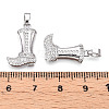 Brass Micro Pave Cubic Zirconia Pendants KK-N254-239P-3