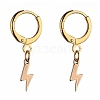 Brass Huggie Hoop Earrings X-EJEW-JE04208-03-1