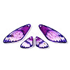 Transparent Resin Wing Earrings Pendants FIND-TAC0006-59A-2