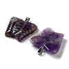 Natural Amethyst Carved Pendants G-B067-01B-2