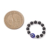 Handmade Evil Eye Lampwork with Glass Finger Rings for Couples RJEW-TA00231-3