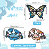 AHADERMAKER 6Pcs 3 Styles Butterfly Computerized Embroidery Cloth Iron on/Sew on Patches PATC-GA0001-26-2