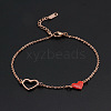 Titanium Steel Charm Anklets WGE3F25-16-1