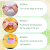 4Pcs 4 Colors Silicone Replacement Strawberry Thumb Grip Caps AJEW-GF0009-57-6