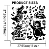 MAYJOYDIY US 1Pc PET Hollow Out Drawing Painting Stencils DIY-MA0003-12A-2