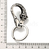 Tibetan Style 316 Surgical Stainless Steel Fittings with 304 Stainless Steel Key Ring FIND-Q101-17AS-3