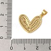 Rack Plating Brass Micro Pave Cubic Zirconia Pendants KK-P279-05A-G-3