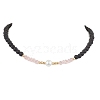 Natural Lava Rock Beaded Necklaces NJEW-JN04856-1