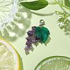 Grape Natural Amethyst Pendant Decorations HJEW-TA00266-01-2