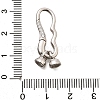 925 Sterling Silver Cubic Zirconia Fold Over Clasps STER-R011-01P-3