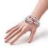 Gemstone Beaded Stretch Bracelets Sets BJEW-JB09283-3