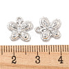 Brass Micro Pave Clear Cubic Zirconia Charms KK-Z044-19P-3