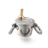 Brass Champagne Wine Bucket Charms KK-V002-21GP-1