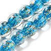 Handmade Dichroic Foil Glass Beads Strands DICH-U001-06D-1