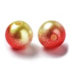 Rainbow ABS Plastic Imitation Pearl Beads OACR-Q174-5mm-15-2