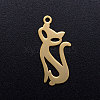 201 Stainless Steel Kitten Pendants STAS-Q201-JN288-2-1