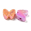 UV Plating Iridescent Acrylic Beads X-OACR-G039-07-2