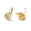 Crystal Rhinestone Flat Round Leverback Earrings EJEW-P203-01G-2