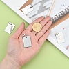 Non-Tarnish 201 Stainless Steel Rectangle Mirror Polished Finish Stamping Blank Tag Pendants X-STAS-S030-01-4