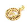 Brass Micro Pave Clear Cubic Zirconia Pendants KK-U007-01G-07-2