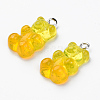 Transparent Resin Pendants RESI-R429-31G-3