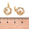 Brass Micro Pave Clear Cubic Zirconia Pendants KK-B102-24G-3