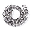 Electroplate Transparent Glass Beads Strands X-EGLA-N022-04A-D02-2