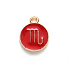 Alloy Enamel Pendants X-ENAM-S124-01B-07L-2