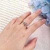 Adjustable Zinc Alloy and Rhinestone Cuff Open Rings FS-WG77EFF-01-3