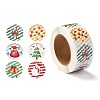 Christmas Themed Flat Round Roll Stickers DIY-B031-06-1