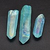 Dyed Nuggets Natural Electroplated Crystal Pendants G-A144-10C-1