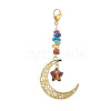 Alloy Moon Pendant Decorations HJEW-JM01004-2