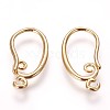 Brass Earring Hooks KK-L177-27G-1