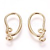 Brass Earring Hooks KK-L177-27G-1