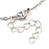 Non-Tarnish 304 Stainless Steel Cable Chain Cat Claw Pendant Necklaces for Women NJEW-Z046-02P-3