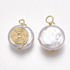 ABS Plastic Imitation Pearl Pendants KK-T038-447G-2