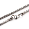 Tarnish Resistant 304 Stainless Steel Snake Chain Necklaces STAS-M174-005P-3.2A-1