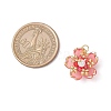 Handmade Glass Seed Beaded Sakura Pendants PALLOY-MZ00763-04-2