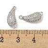 Brass Micro Pave Clear Cubic Zirconia Connector Charms KK-L211-004P-3