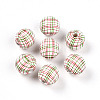 Easter Theme Printed Wood Beads WOOD-T032-22C-1
