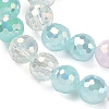 Electroplate Glass Beads Strands EGLA-D300-06-8mm-15-4
