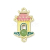 Alloy Enamel Chinese House Connector Charms PALLOY-R151-73G-02-1