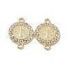 Religion Alloy Crystal Rhinestone Connector Charms FIND-A024-15G-2