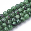 Natural Ruby in Zoisite Beads Strands X-G-Q961-16-8mm-1