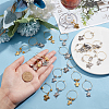 24Pcs 12 Style Tortoise Tibetan Style Alloy Pendant Wine Glass Charms AJEW-AB00057-3